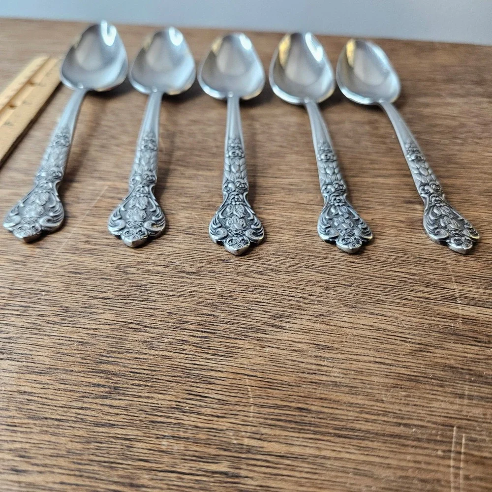 Versailles Stainless Japan Floral Scroll Tablespoons Set of 5 Silverware‎ 7.5